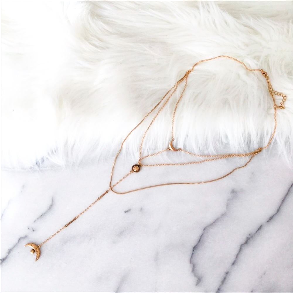 Layered Moon Necklace NWT